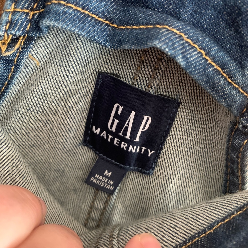 GAP Maternity Blue Denim Overalls - Picture 3 of 5